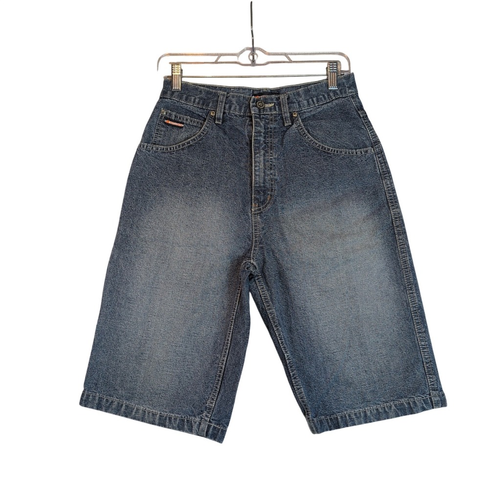 Vintage Mecca Denim Shorts Womens 14 Blue Baggy High Rise 90s Streetwear Y2K